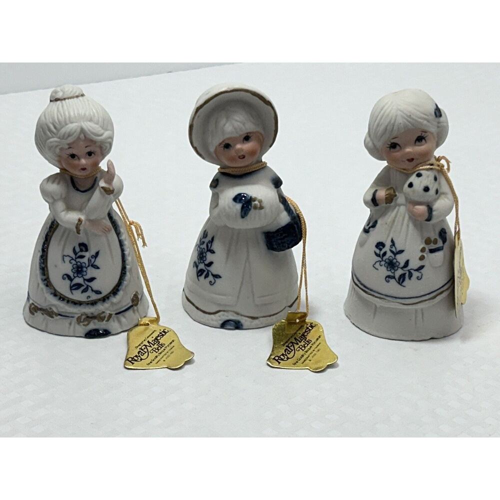 Vintage Royal Majestic Bells Bisque Porcelain‎ Figurine Bell Girl by JASCO